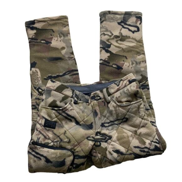 Under Armour Rut Camo Pants Women 4 Loose Fit Straight Leg Camouflage Fleece NWT - Picture 7 of 16